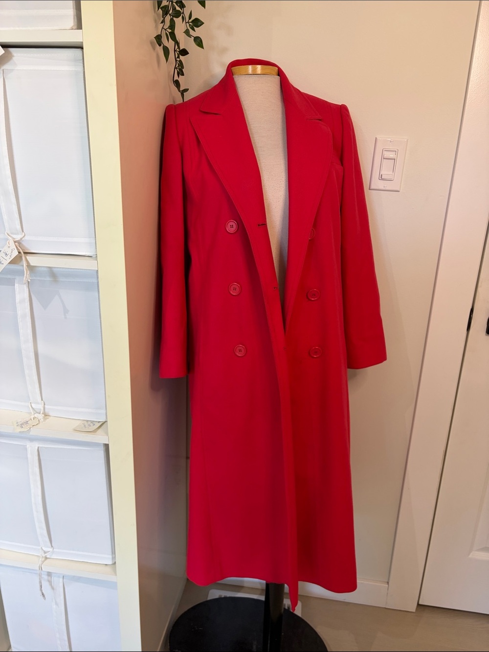 Vintage long wool coat S/M
